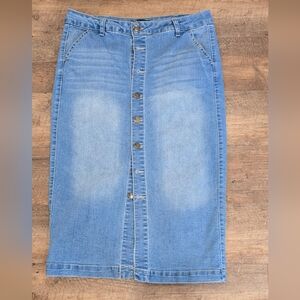 d. jeans Blue Denim Pencil Skirt